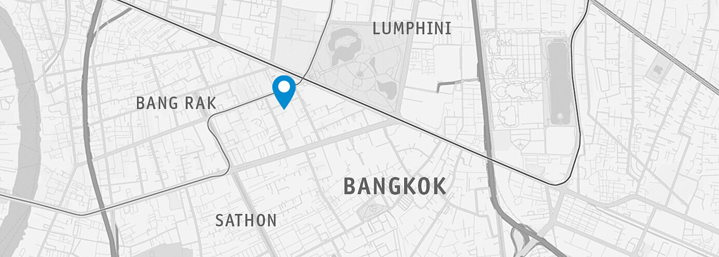 Landkarte mit einem Teil von Bangkok (Thailand) Landkarte mit einem Teil von Bangkok (Thailand)