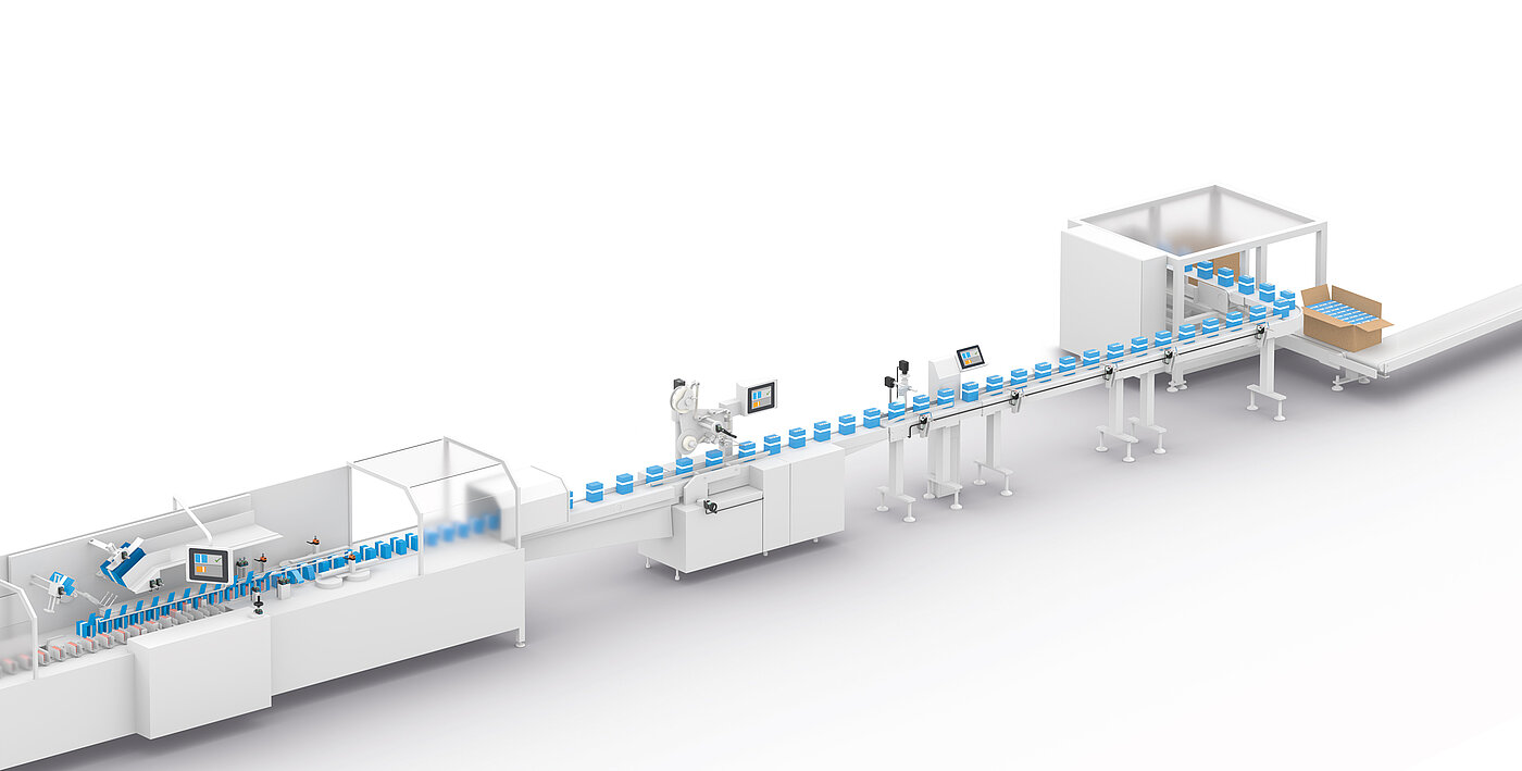 Packaging system with positioning systems