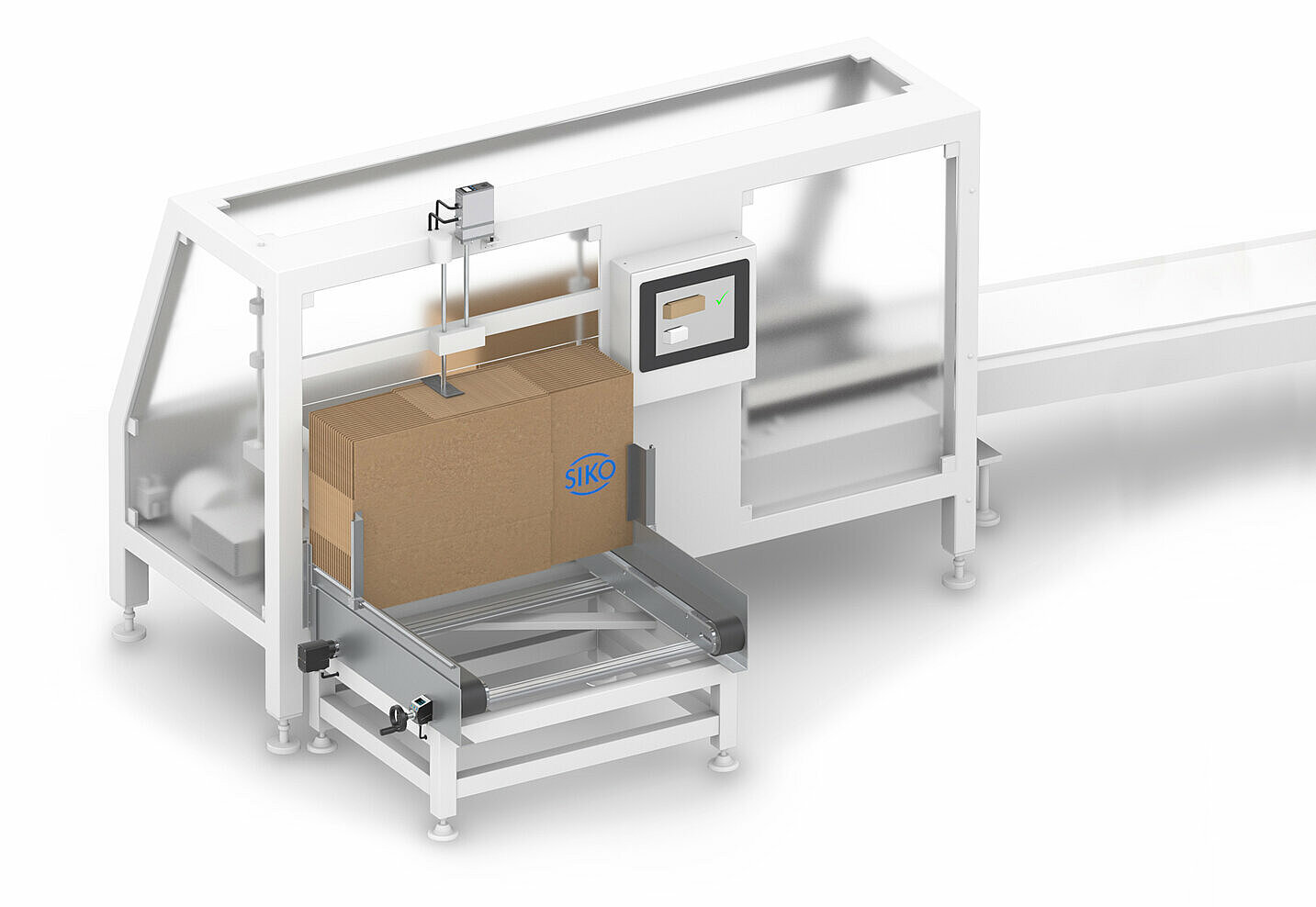 SIKO positioning systems for cardboard erectors