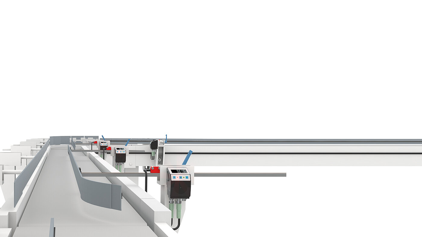 SIKO position indicators for linear adjustment on conveyor belts