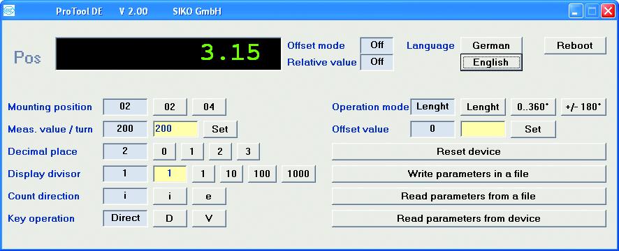 SIKO Global, Programming software ProTool DE
