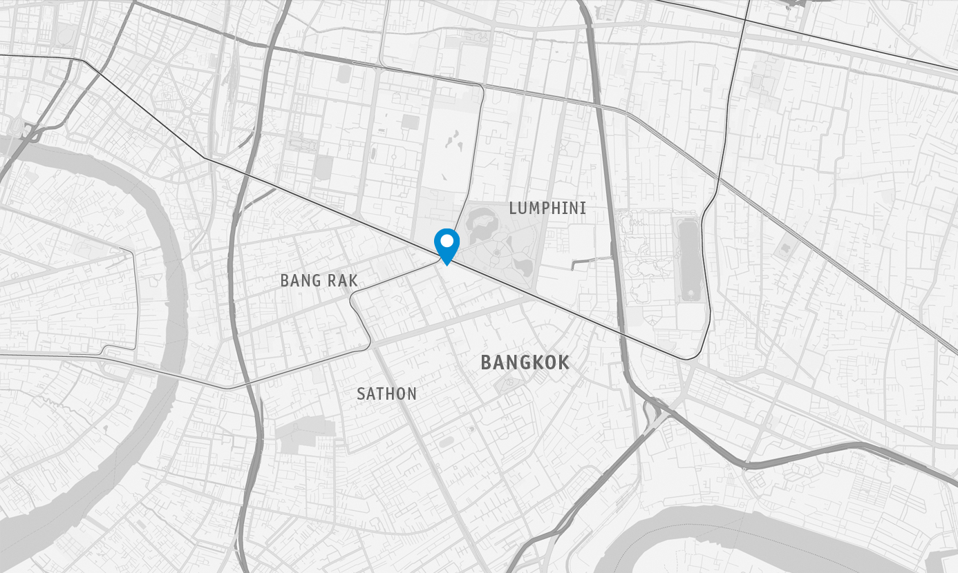 曼谷地图，标注了SIKO Southeast Asia Co. Ltd.公司的位置